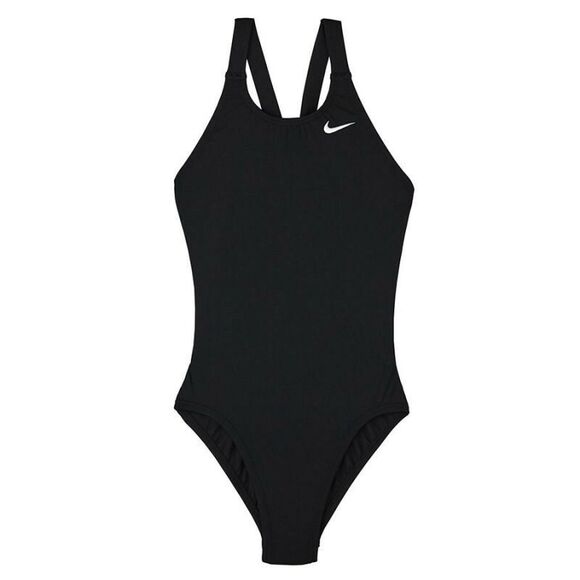 Nike Girls Solid Fast Back  One Piece Swimsuit sz S Black Small - Picture 1 of 5